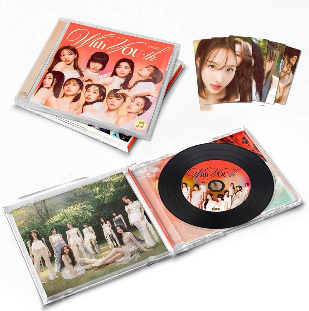 Amazon.co.jp: TWICE CD 2024 最新 全40曲 新曲MV 完全版 5枚のカード