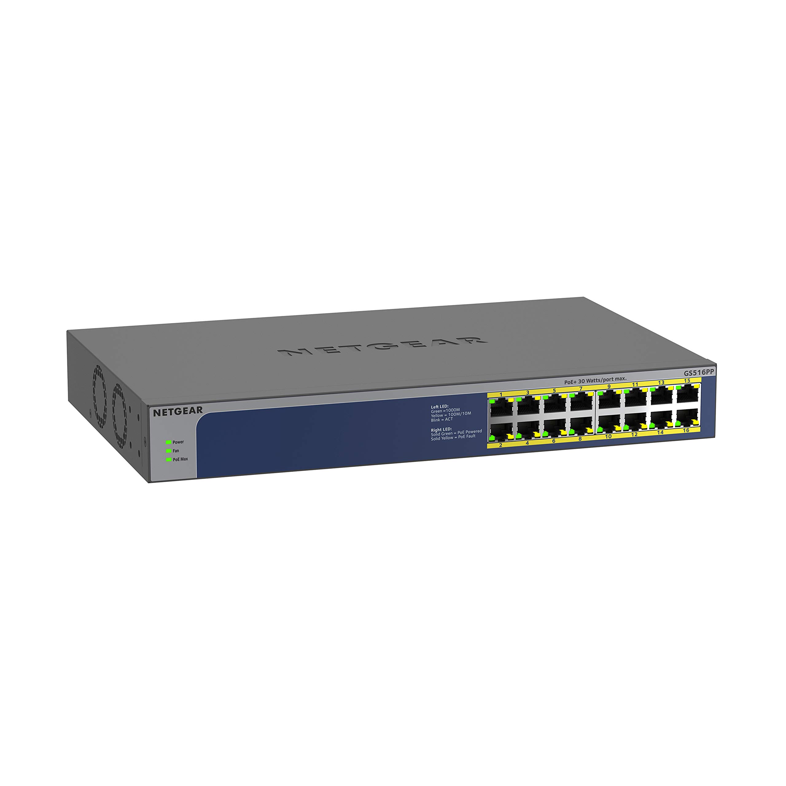Amazon.com: NETGEAR 16-Port Gigabit Ethernet Unmanaged PoE Switch