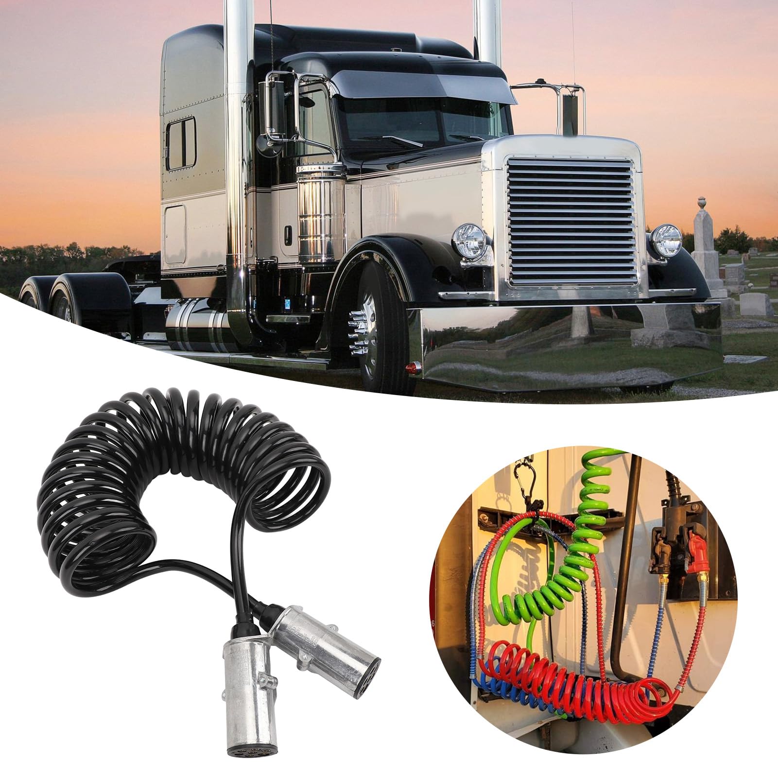 Amazon.co.jp: 7 ウェイ トレーラー コード、7 ウェイ トレーラー電源