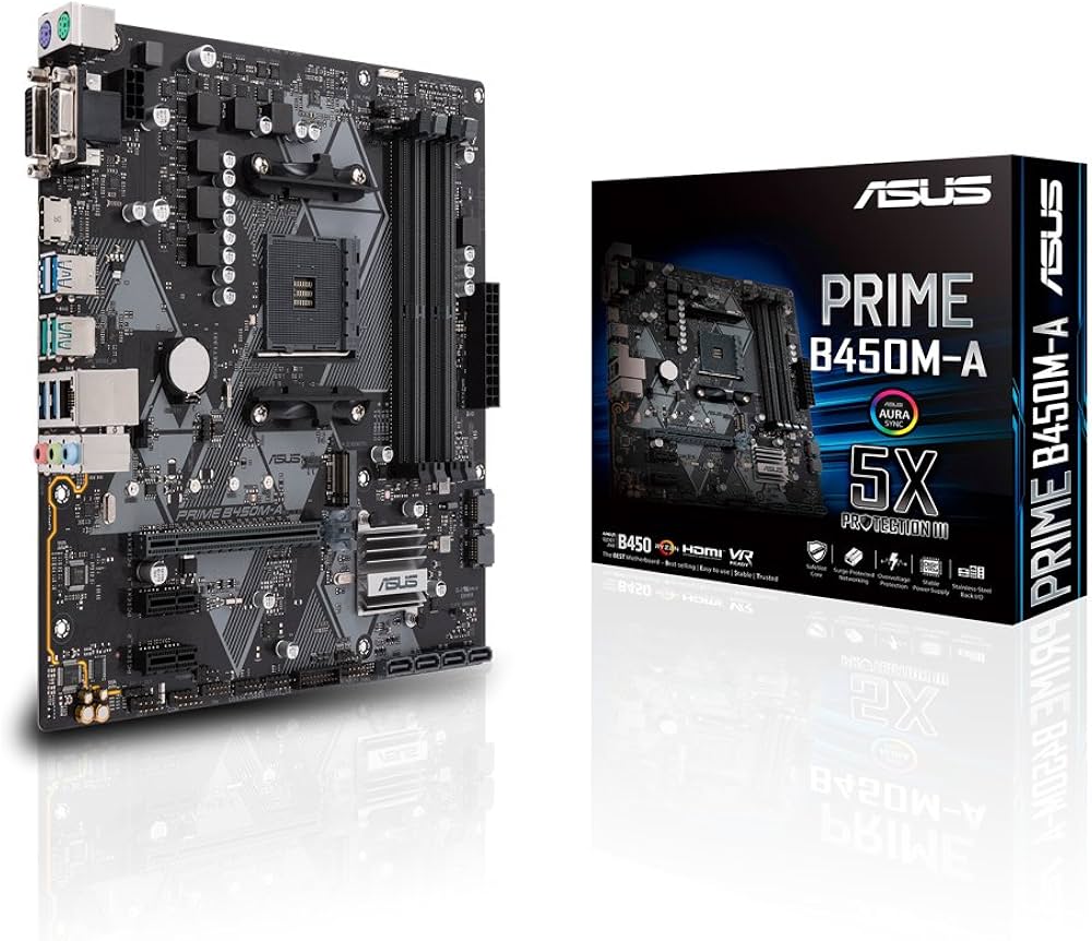 Amazon | ASUS PRIME B450M-A Socket AM4 AMD B450 Micro ATX | ASUS