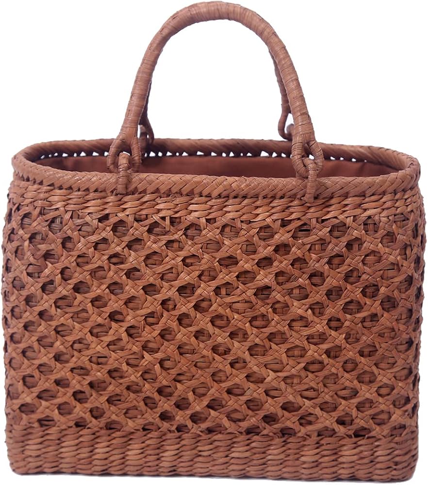 Amazon.co.jp: 山葡萄かごバッグ かごバッグ 高級タイプ 山ぶとう