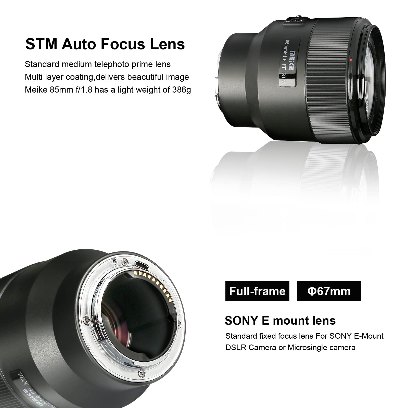 Amazon.co.jp: Meike 85mm F1.8 フルフレーム AF STM(A ステッピング