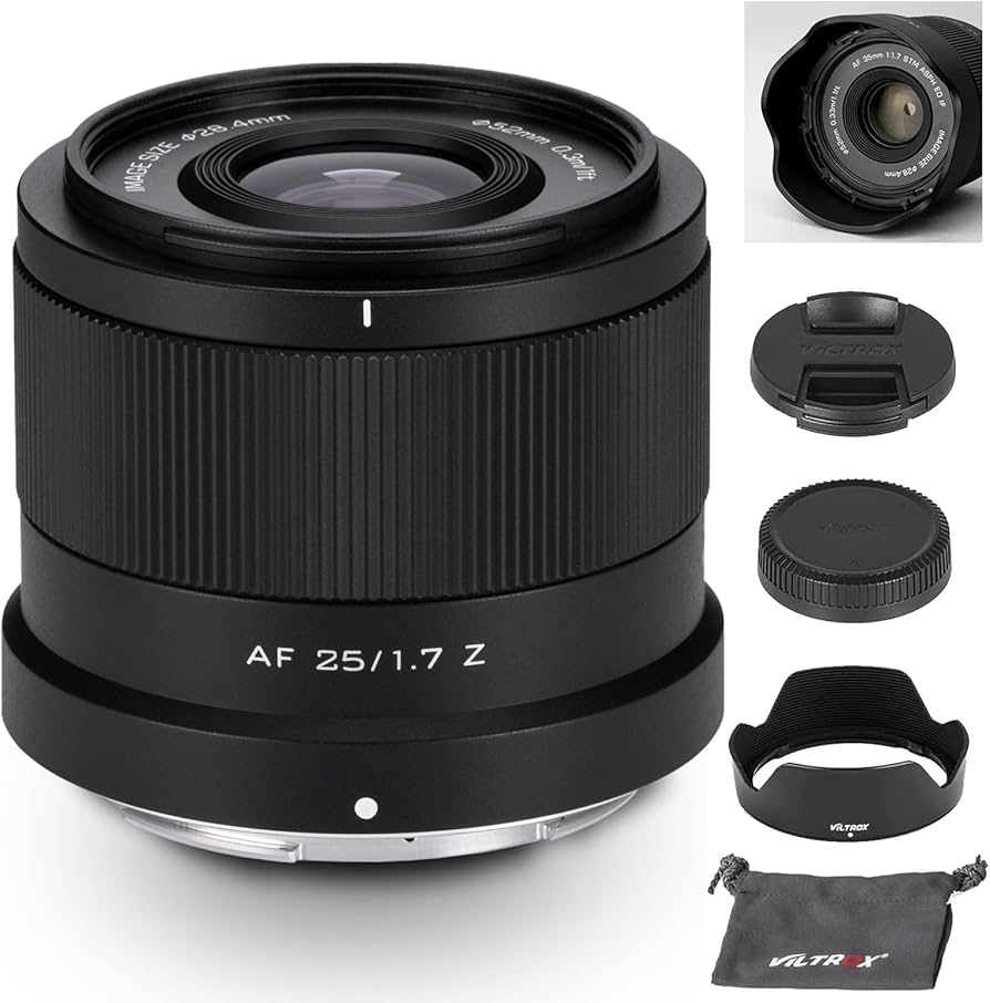 Amazon.com : VILTROX 25mm f1.7 f/1.7 Z-Mount STM Large Aperture