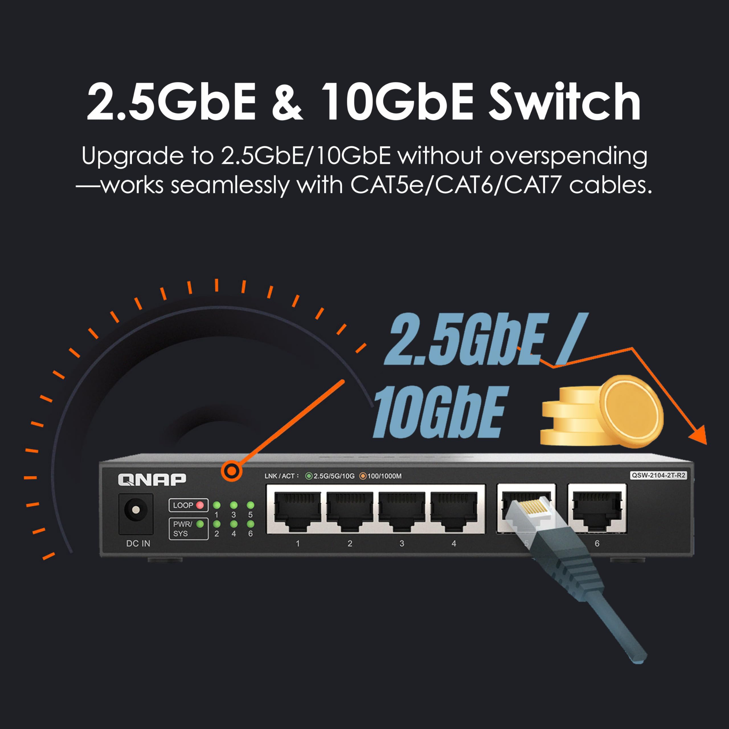 Amazon | QNAP(キューナップ) 2つの10GBASE-Tポートと4つの2.5GbE