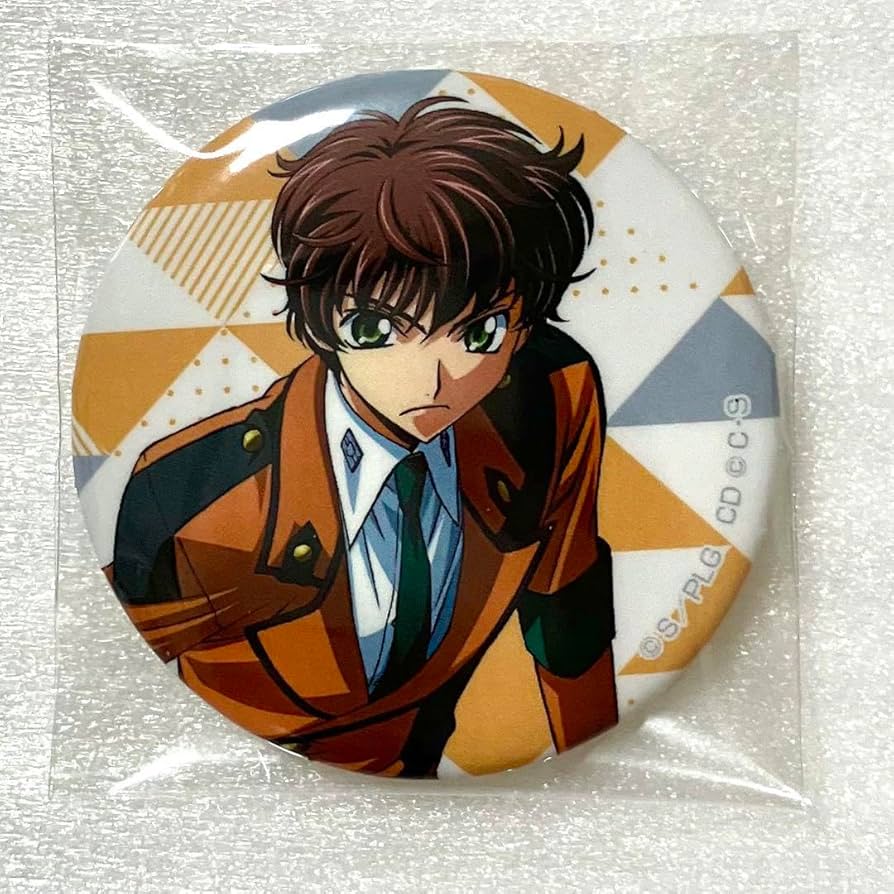 コードギアス プリロール バースデー ハート型 缶バッジ 枢木スザク