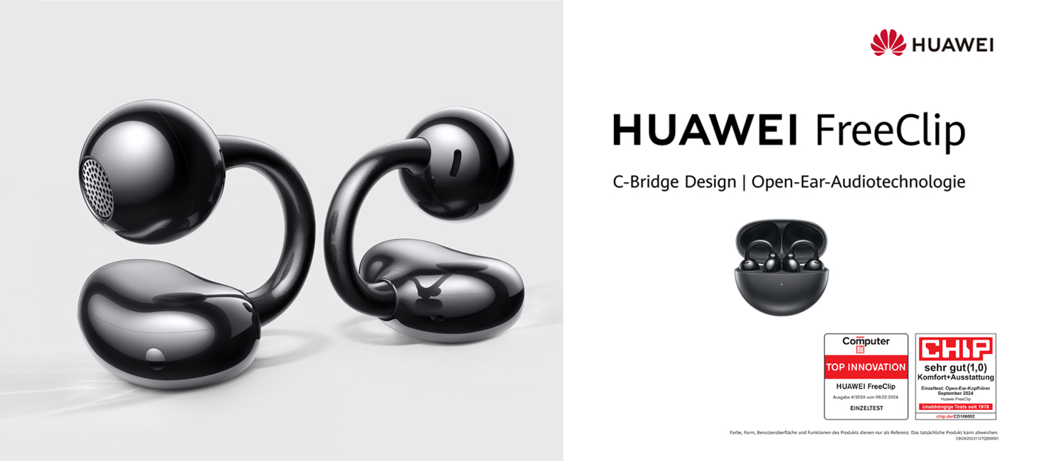 HUAWEI FreeClip Innovative Clip Design, Intense Open-Ear Listening