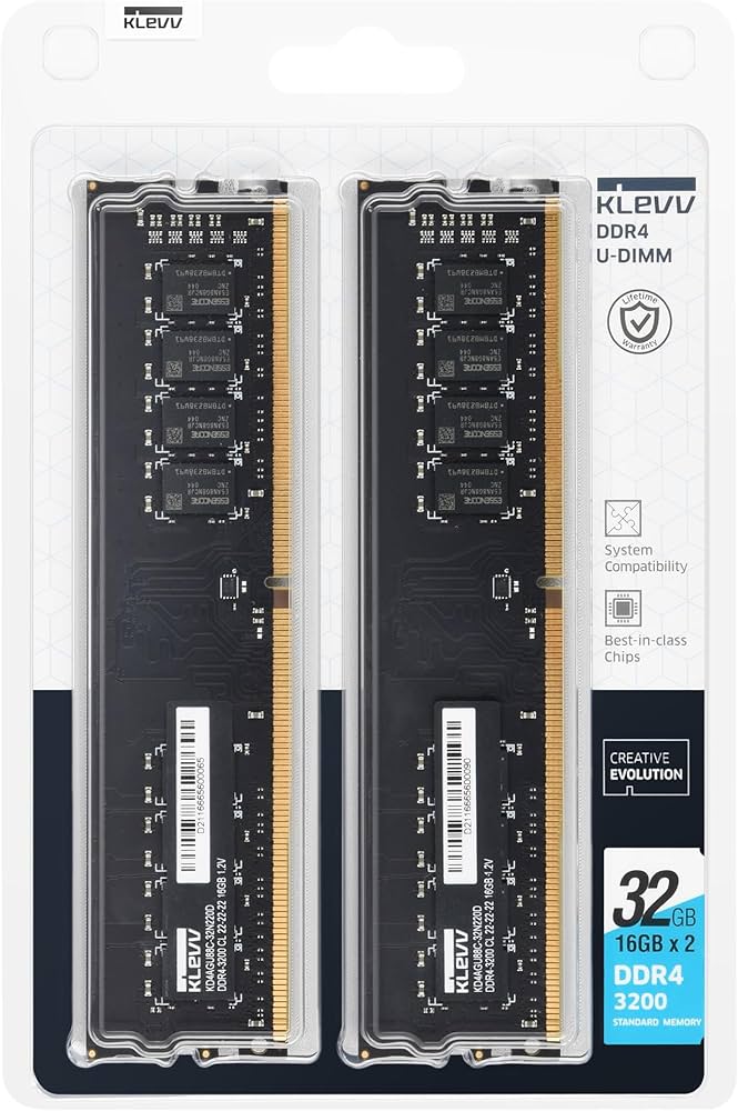 Amazon.co.jp: KLEVV DDR4 32GB (2x16GB) 3200MHz CL22 1.2V UDIMM