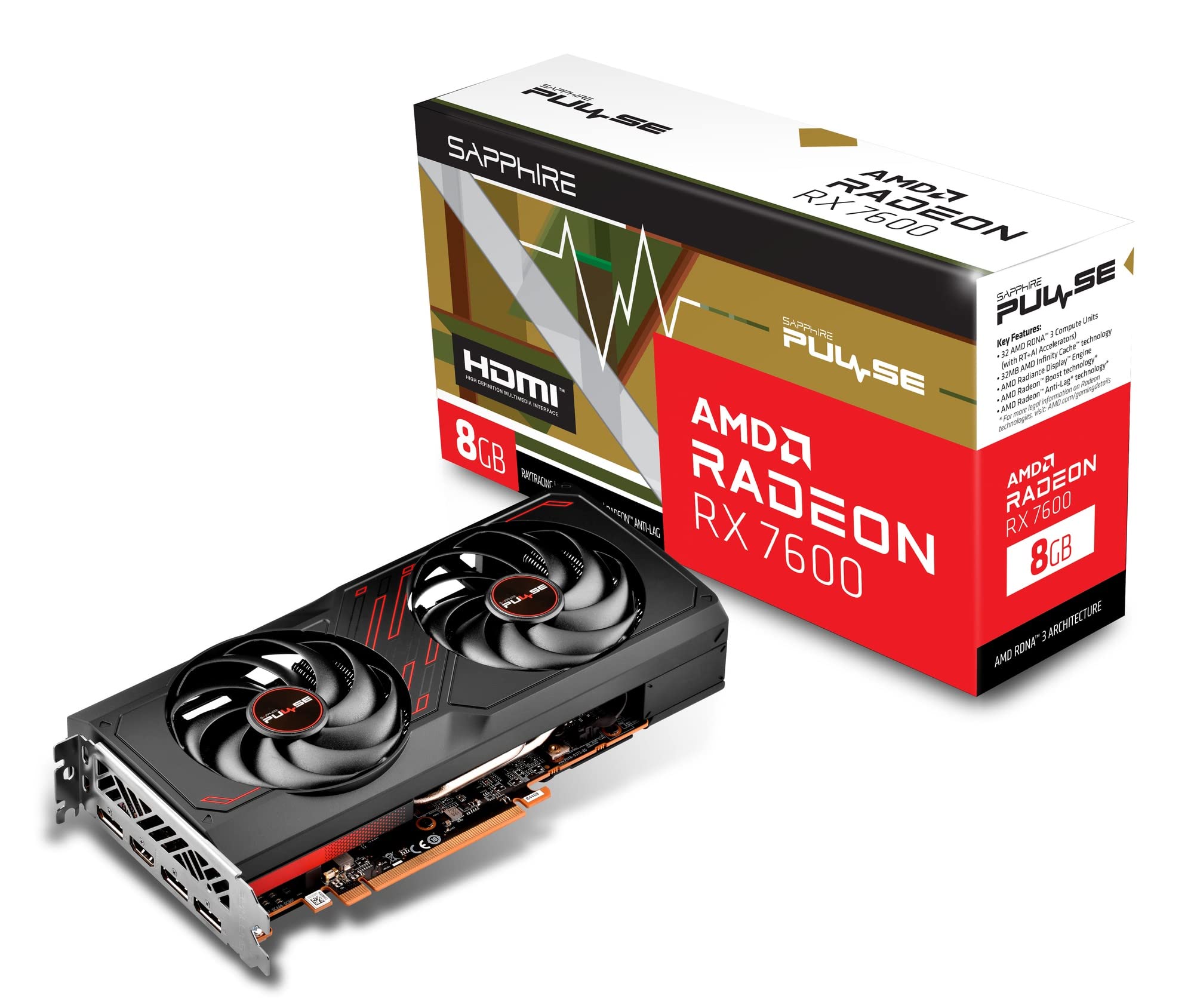 Amazon | SAPPHIRE PULSE RADEON RX 7600 GAMING 8GB GDDR6