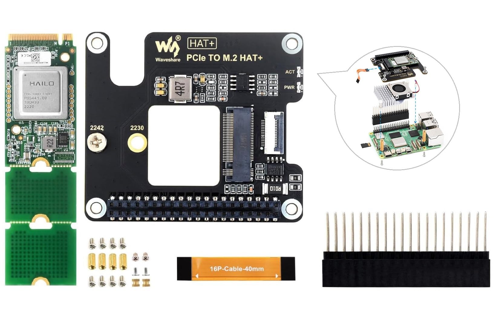 Hailo-8 M.2 AI Accelerator Module Compatible with Raspberry Pi 5