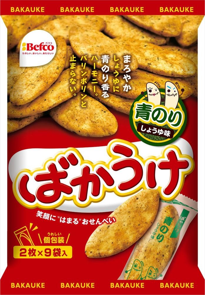 Amazon.co.jp: 栗山米菓 ばかうけ青のり 18枚×6袋 : 食品・飲料・お酒