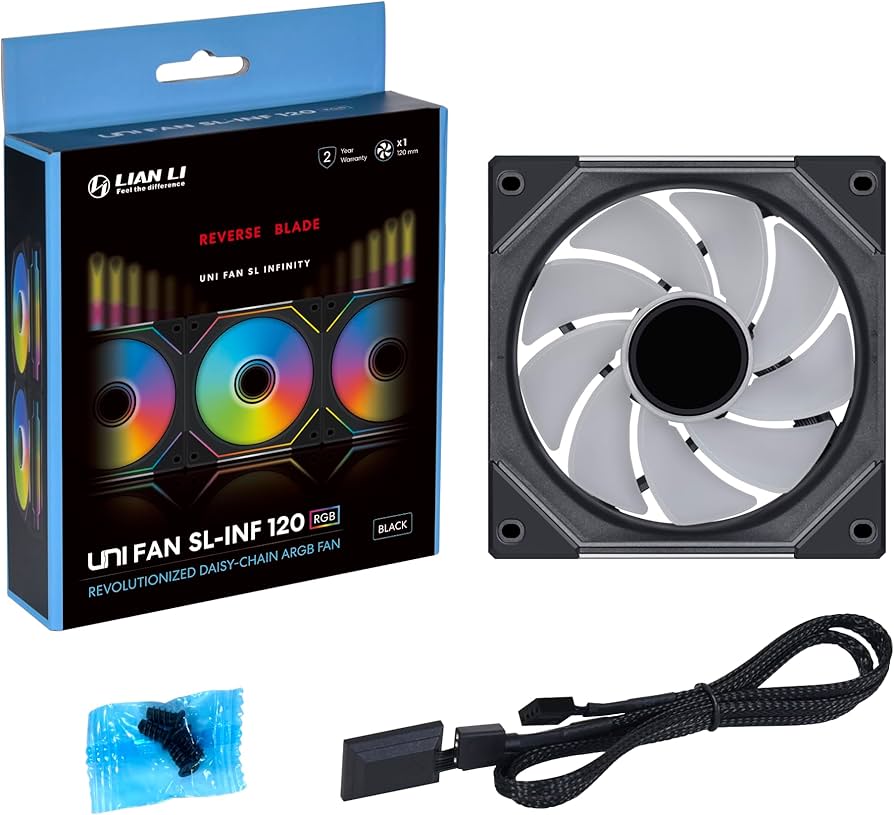 Amazon.com: Lian Li UNI Fan SL-Infinity 120 RGB Triple Pack with