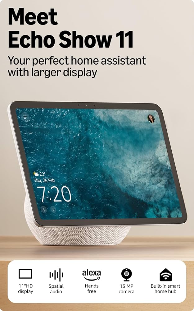 Amazon Echo Show 11 (newest model), vibrant 11