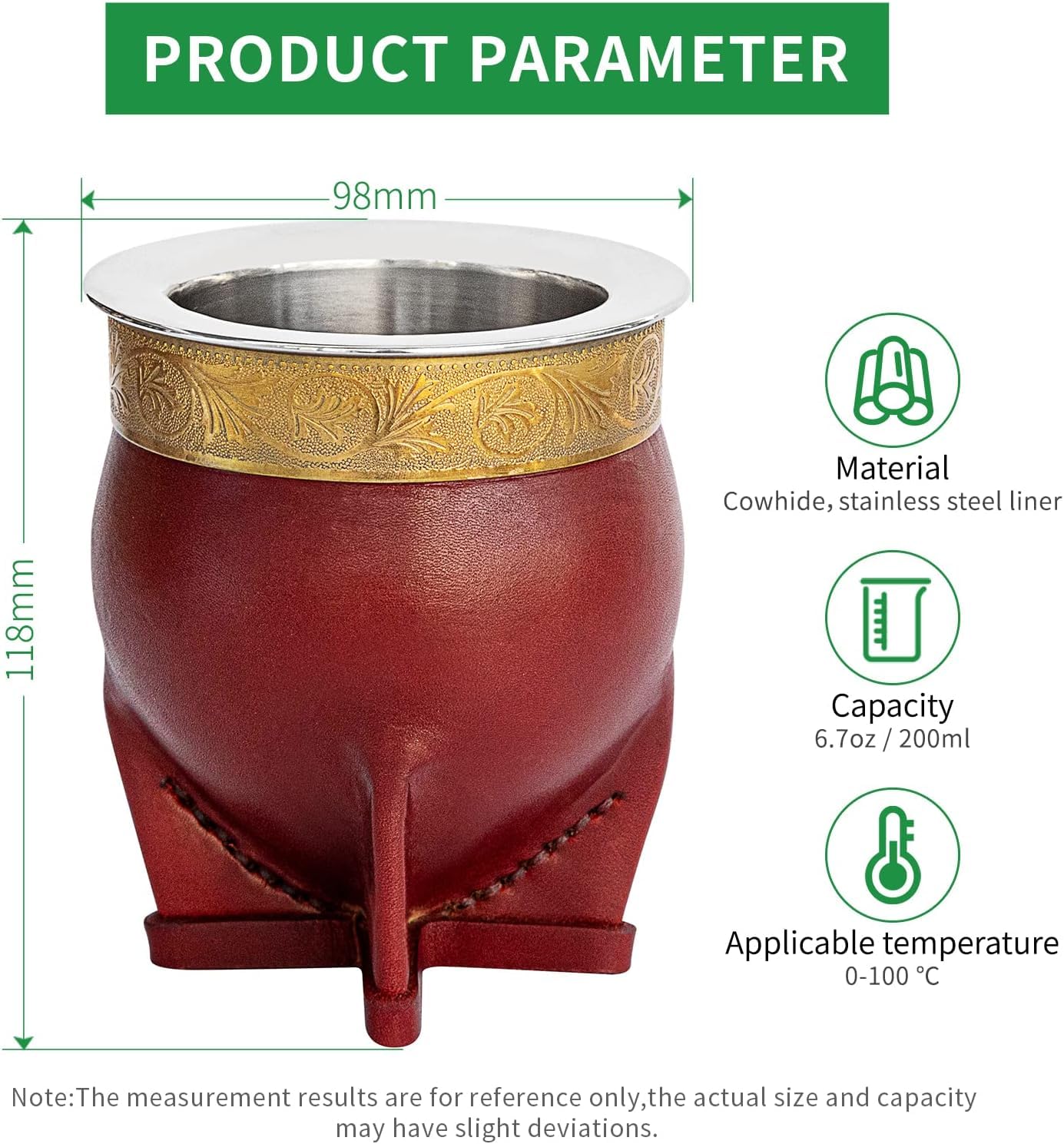 Amazon.com | Cuopru Premium Argentina Imperial Yerba Mate Cup with