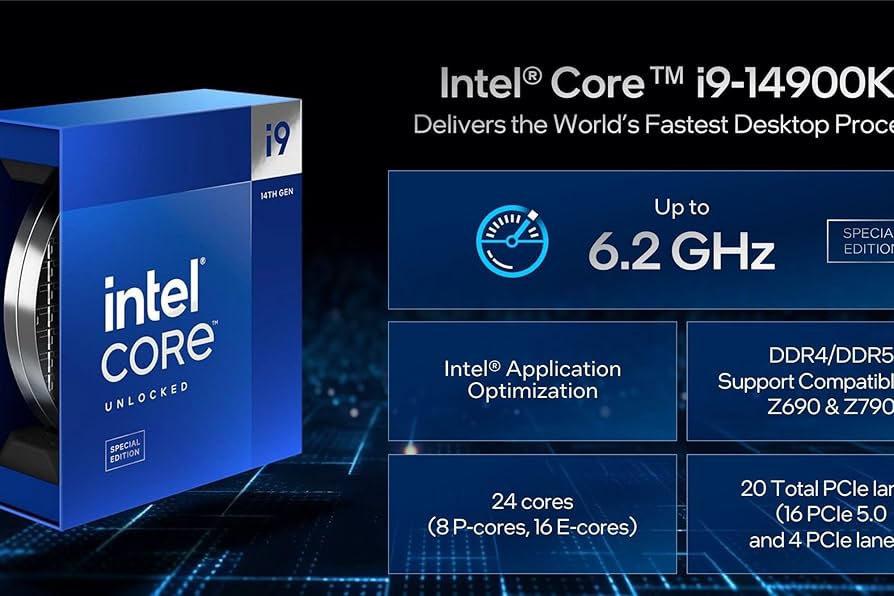 Amazon.com: New Intel 14th Gen Raptor Lake Core i9-14900K CPU 6.0
