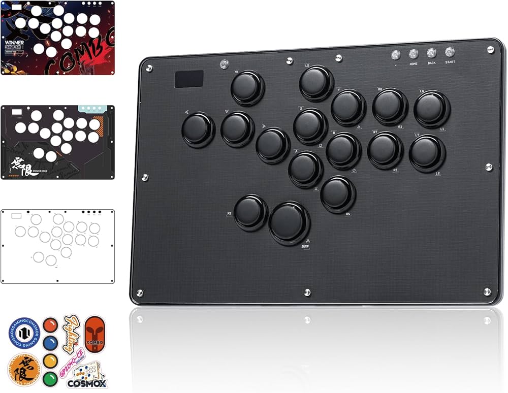 Amazon.co.jp: Haute42 U16 ブラック レバーレスアケコン 連射機能