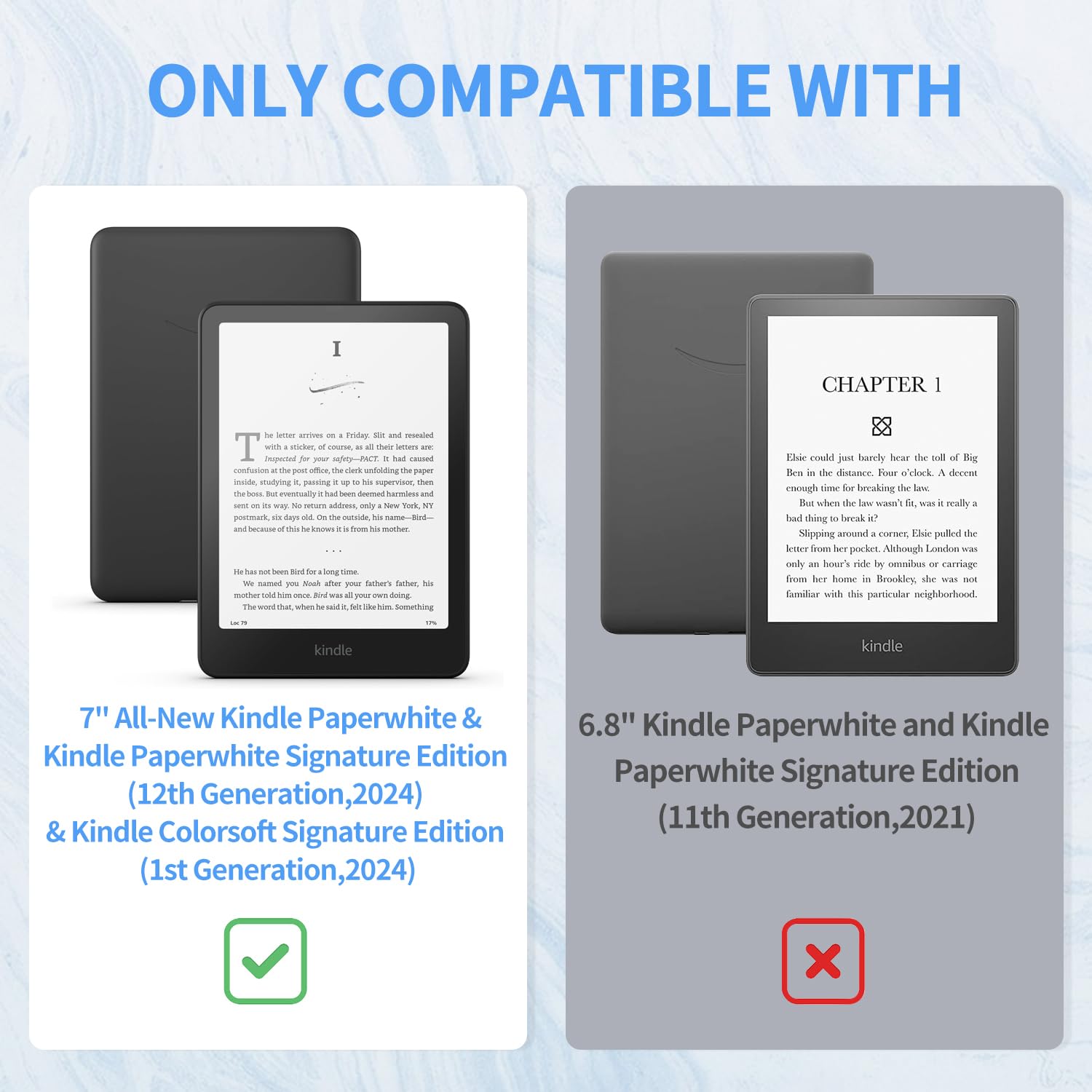 Amazon.com: New Kindle Paperwhite 2024 Case 7