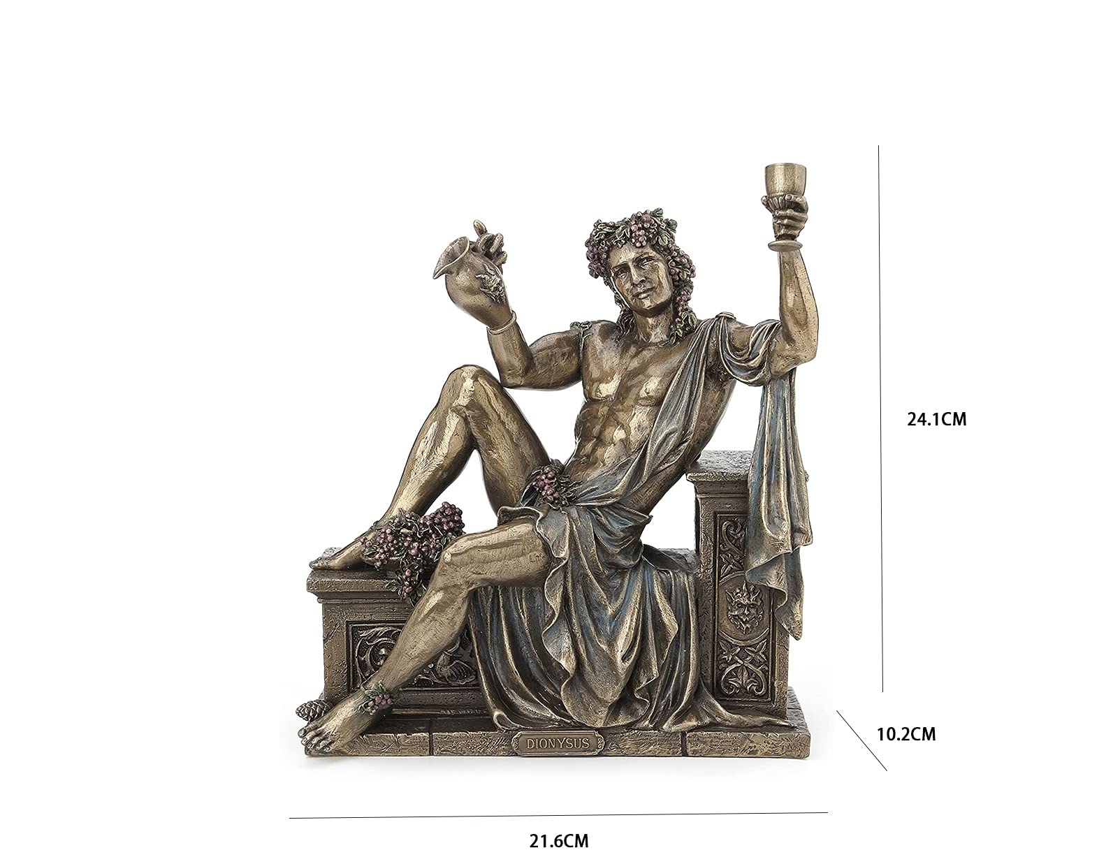 Amazon.co.jp: 古代ギリシャのバッカス像、ディオニュソスの彫刻の装飾