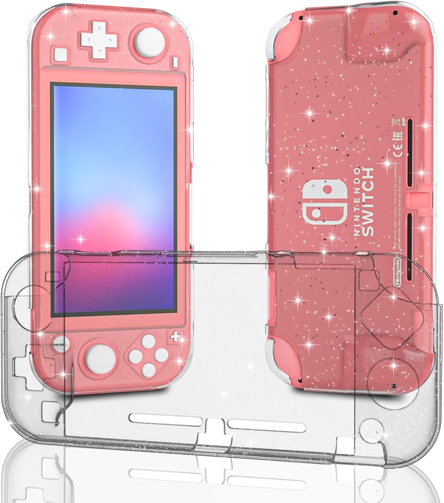 Amazon.co.jp: ECHZOVE Switch Lite ケース クリア グリッター - 保護