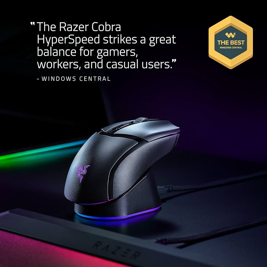 Razer Cobra HyperSpeed Wireless Gaming Mouse: 9 Customizable