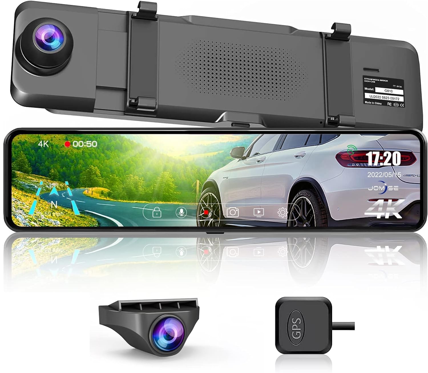 Amazon.co.jp: JOMISE ドライブレコーダー ミラー型 4K 高画質 UHD