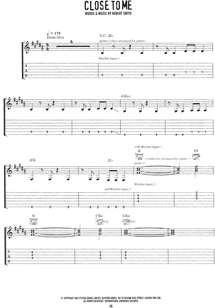 Amazon.com: The Cure Greatest Hits | Guitar Tab Songbook with