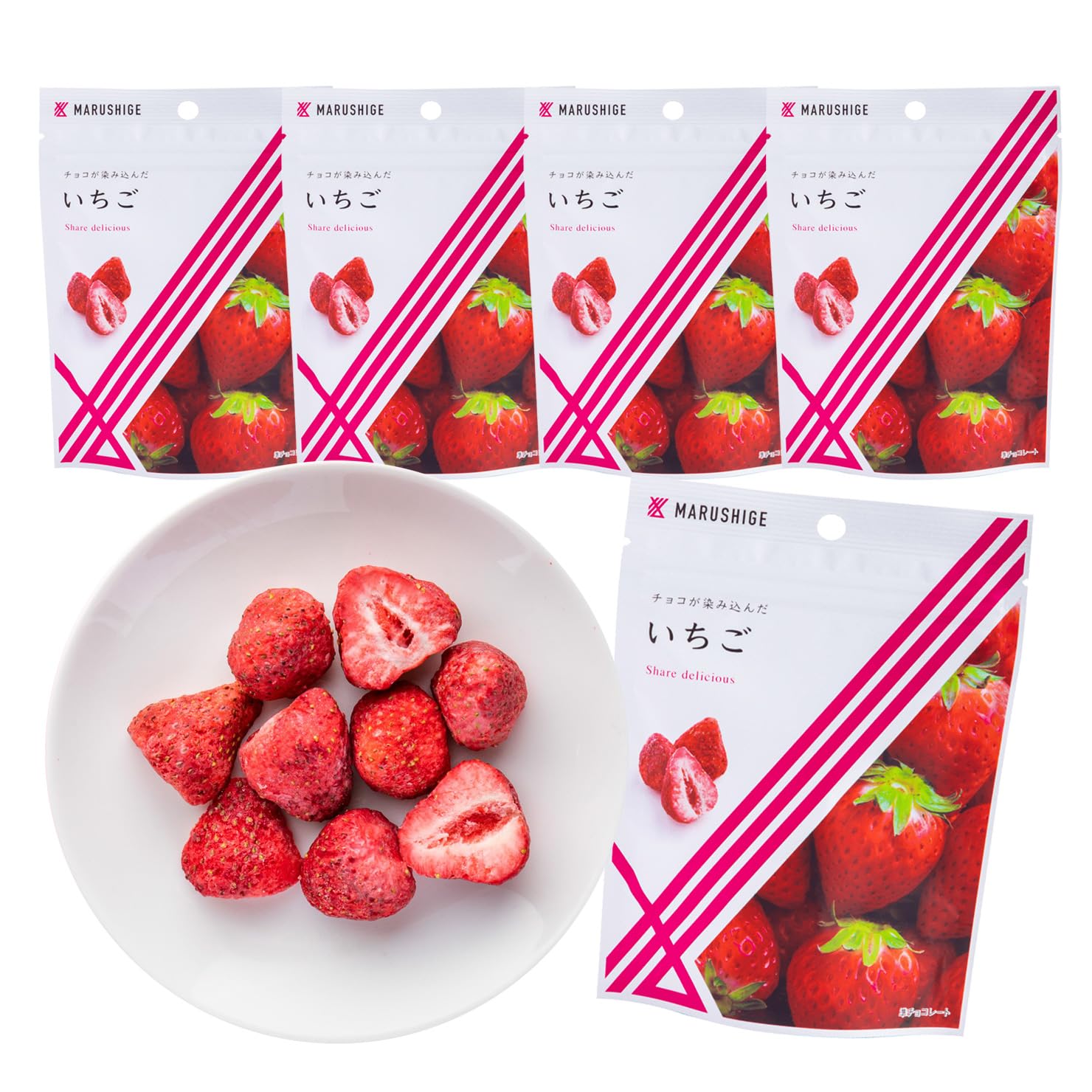 Amazon | 【まるしげ公式】チョコが染み込んだいちご5袋セット 1袋40g