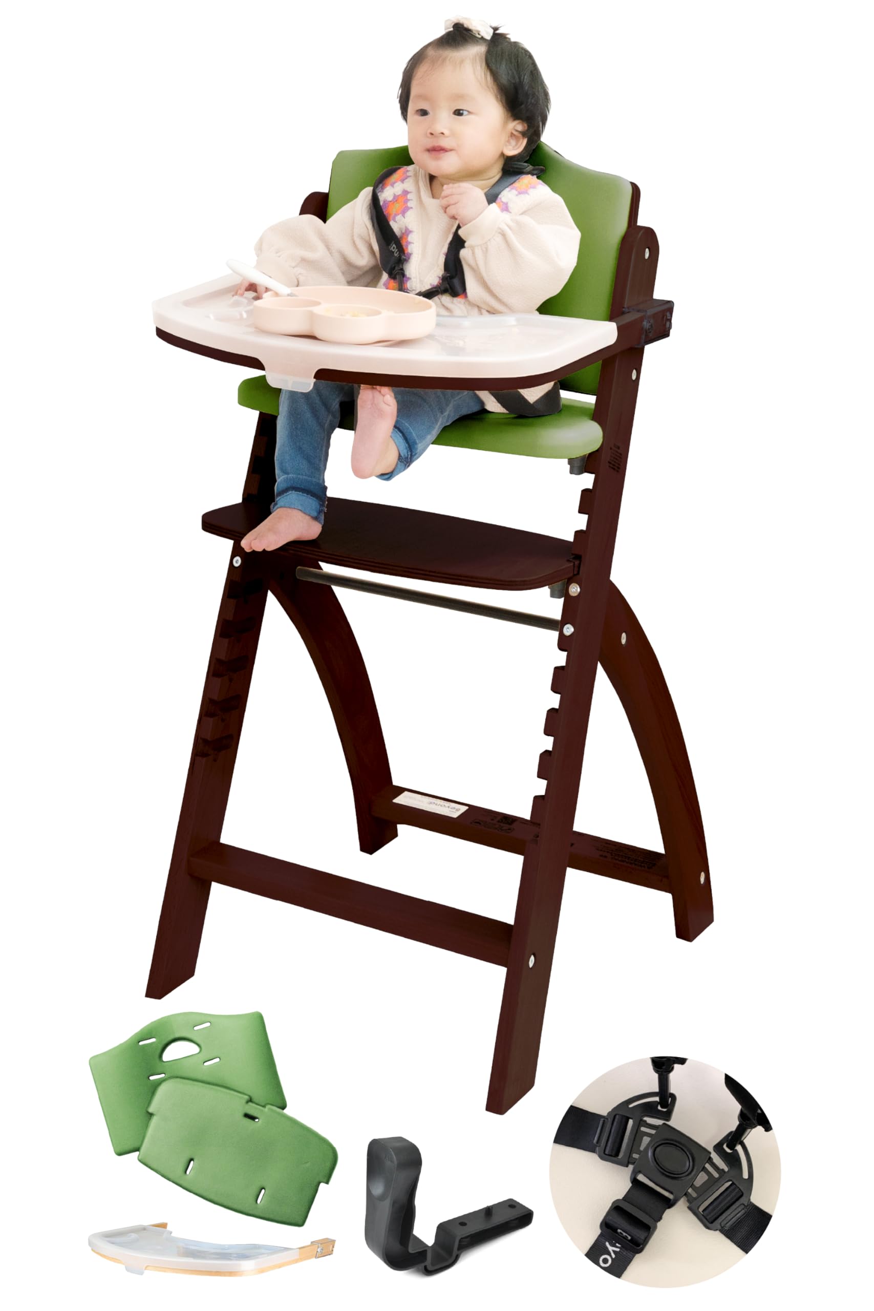 サンプル落ち ビヨンドジュニアハイチェア マホガニー・ブラック (訳