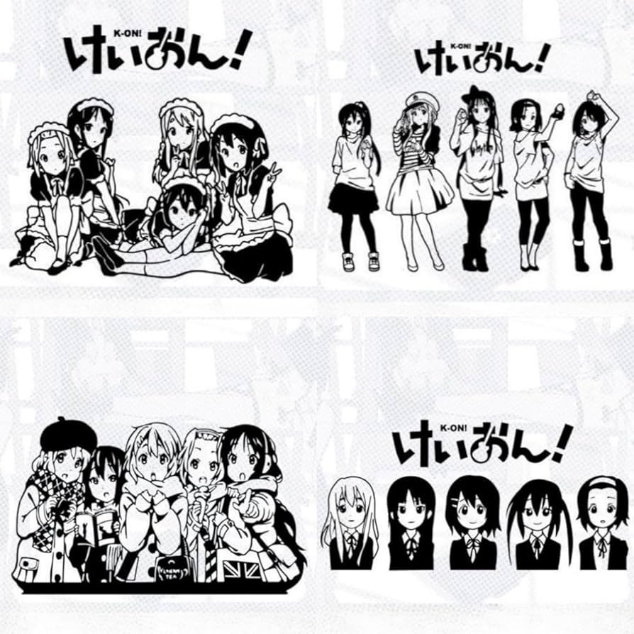 Amazon.co.jp: けいおん ステッカー 平沢唯 秋山澪 中野梓 壁紙 シール