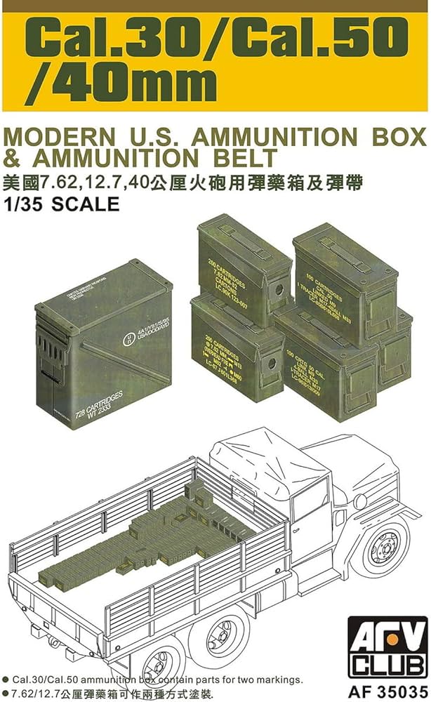 Amazon | AFVクラブ 1/35 現用米軍装備機銃弾薬箱 7.62/12.7/40mm用