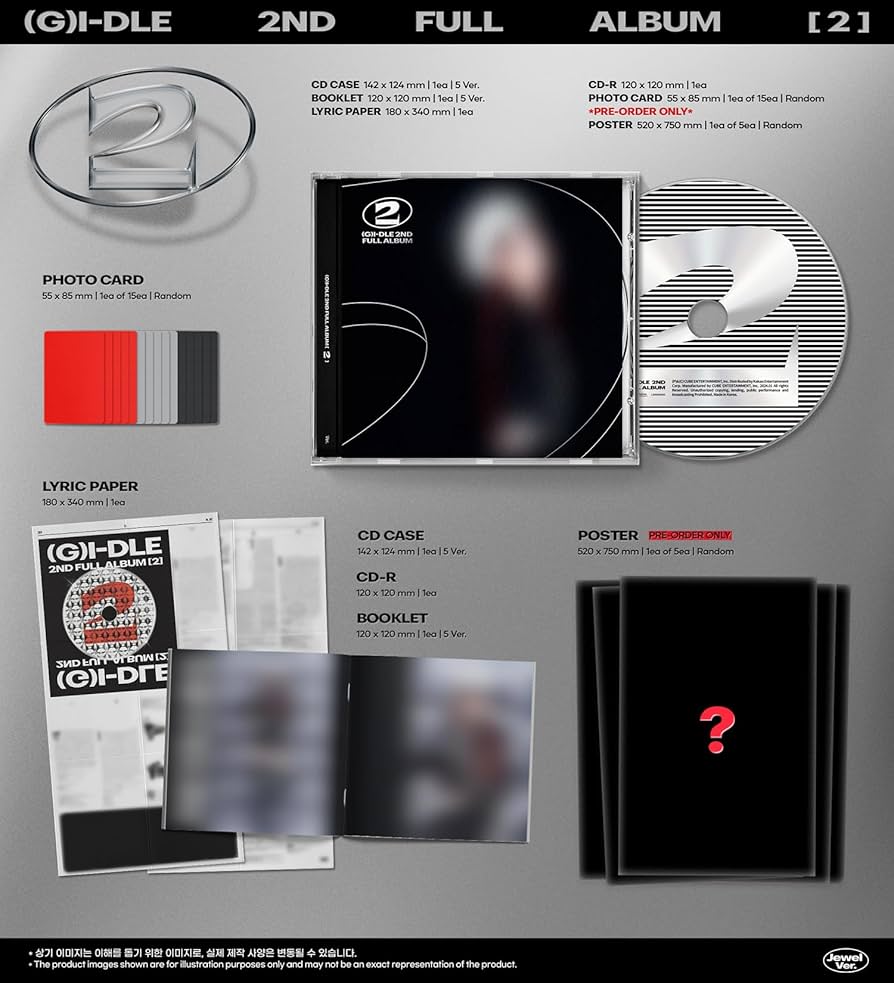 Amazon.com: KPOP (G) I-DLE 2 Two 2nd Album Jewel Minnie Version CD