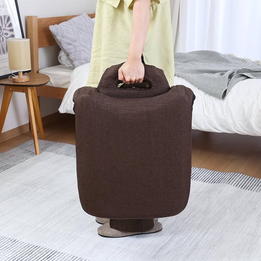 Amazon.co.jp: 不二貿易 折りたたみ式座椅子 BR幅41×奥行56×高さ7cm