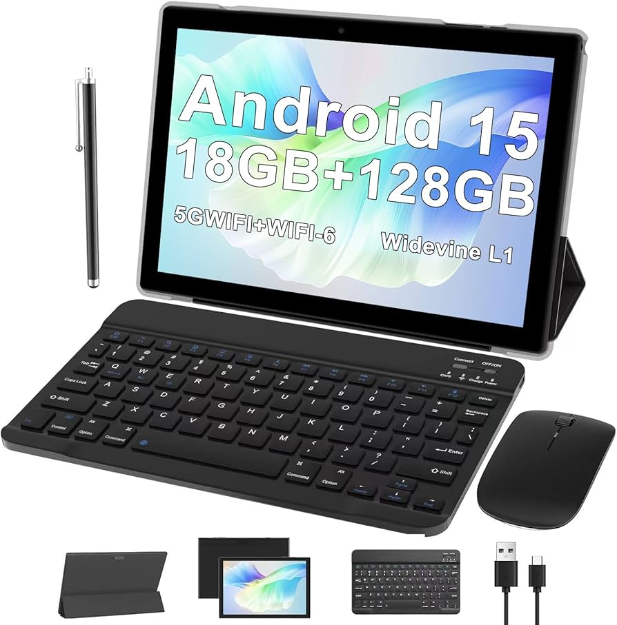 Amazon.com : 10 inch Tablet with Keyboard Android 15(NOT GO