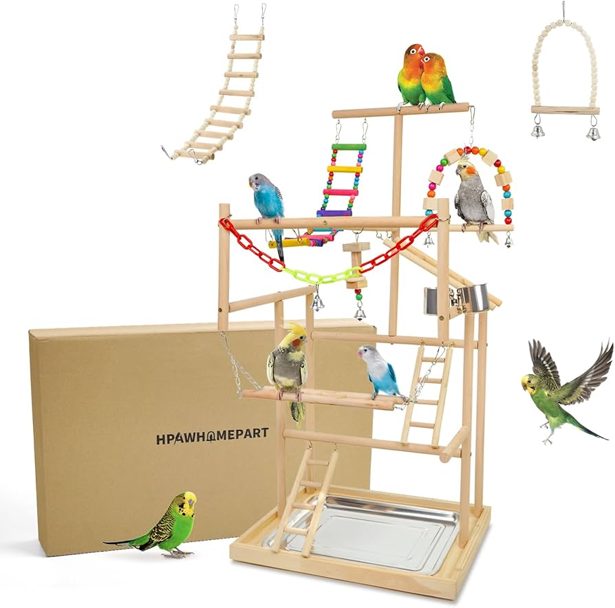 Amazon | バードアスレチック 鳥 遊び場 四層 バード アスレチック