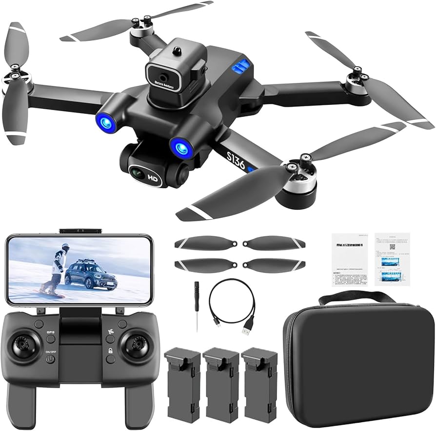 Amazon.co.jp: S136 ドローン カメラ付き GPS搭載 4K HD ESCカメラ 75