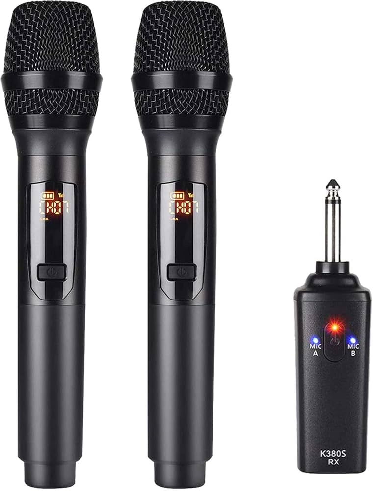 Amazon.co.jp: Kithouse K380Sワイヤレスマイク カラオケ 無線マイク