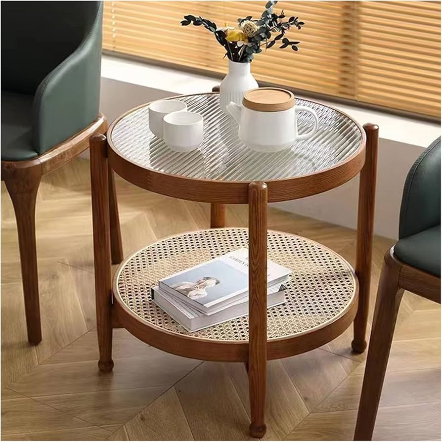 Amazon｜GEPPAS コーヒーテーブル サイドテーブル 北欧 ガラステーブル