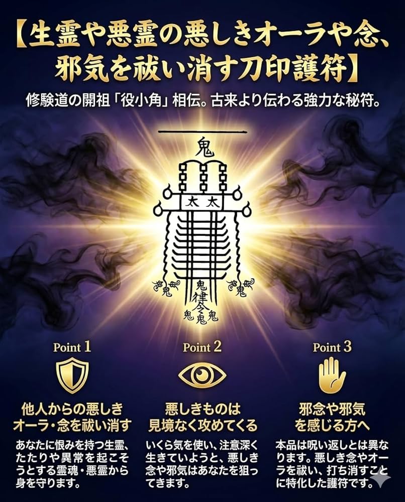 Amazon.co.jp: 【悪霊や生霊の悪しきオーラや念、邪気を祓い消す刀印