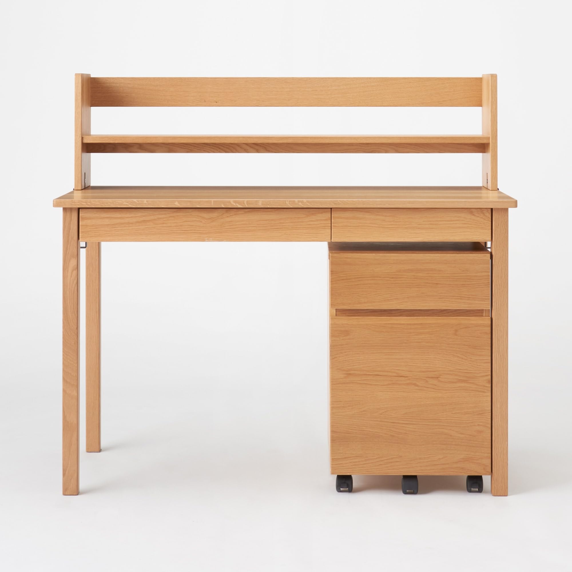 Amazon.co.jp: 無印良品 木製デスク用上置き棚 オーク材突板 幅109