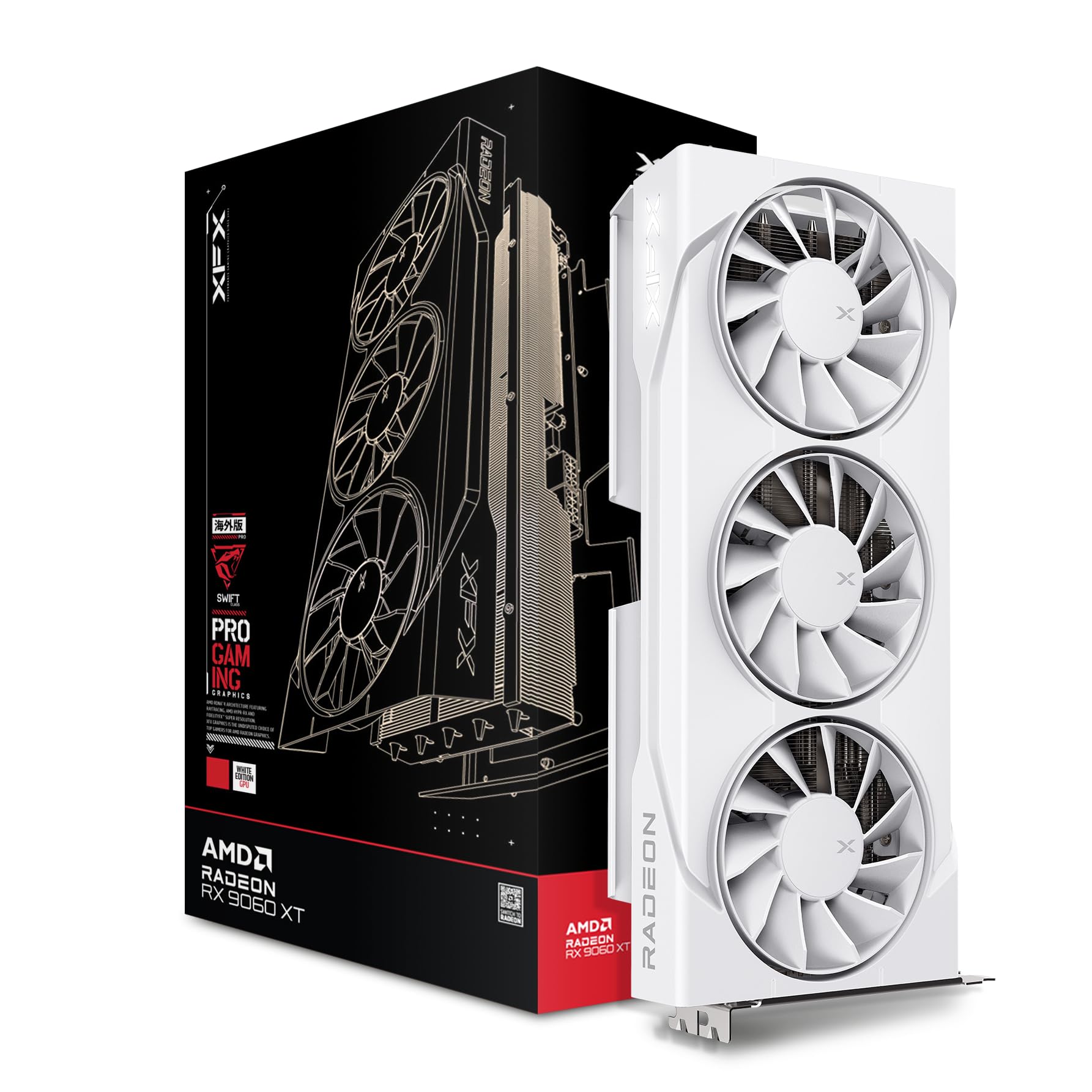 Amazon.com: XFX Swift AMD Radeon RX 9060 XT OC White Triple Fan