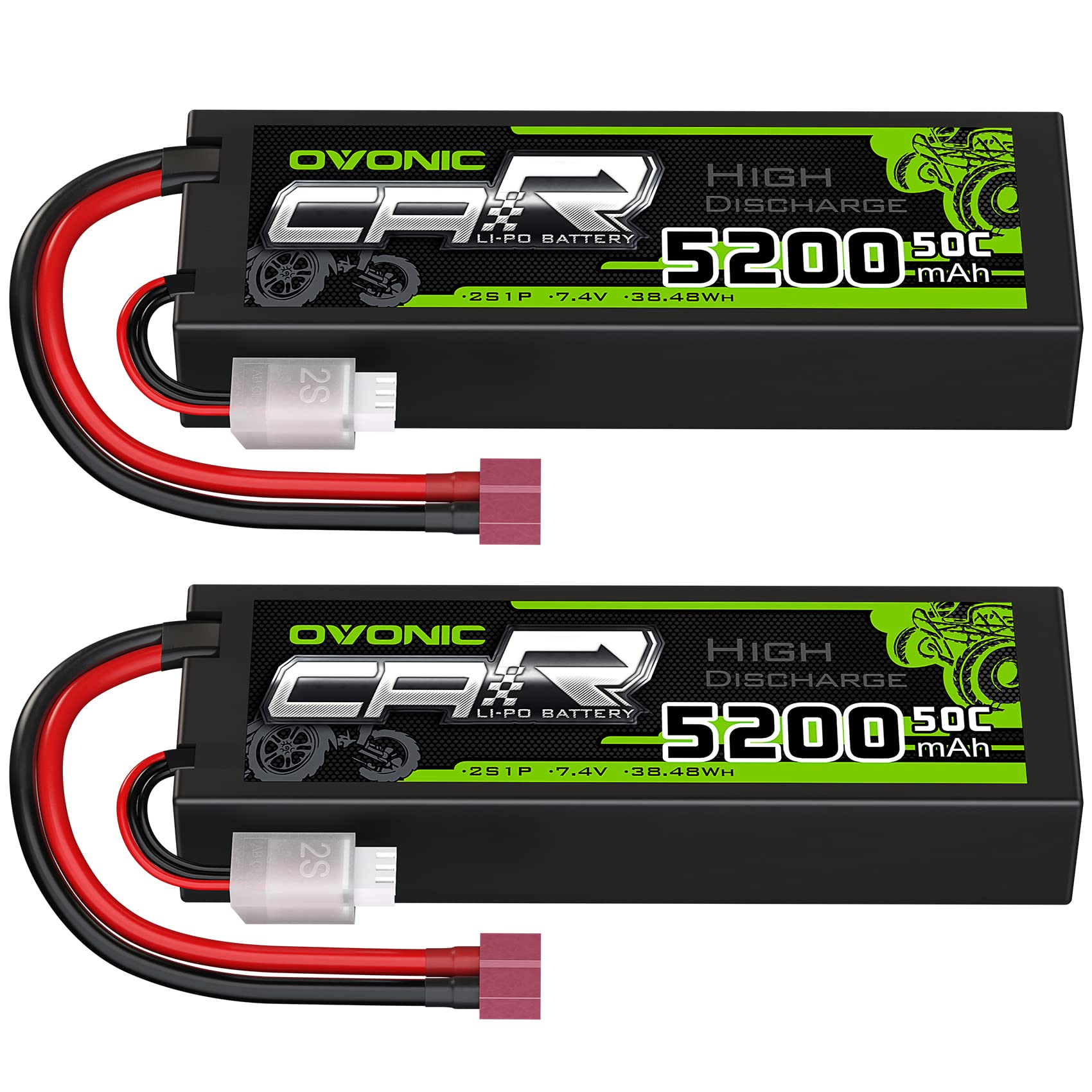 Amazon.co.jp: OVONIC 7.4V リポバッテリー 5200mAh 2S 50C ラジコン