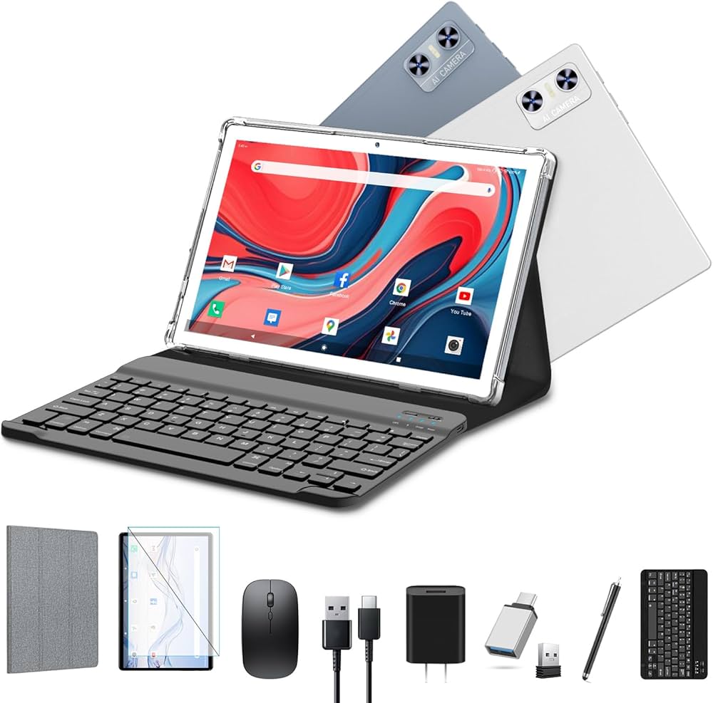 Amazon.co.jp: Android 14タブレット、キーボード付き10インチ