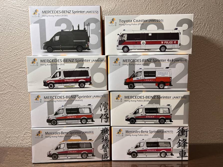 Amazon | tiny タイニー ミニカー 1 76 香港警察車輌 8台セット 絶版