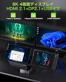 Amazon.co.jp: GMKtec ミニpc AMD Ryzen 7 PRO 6850H 【96GB DDR5 +4TB