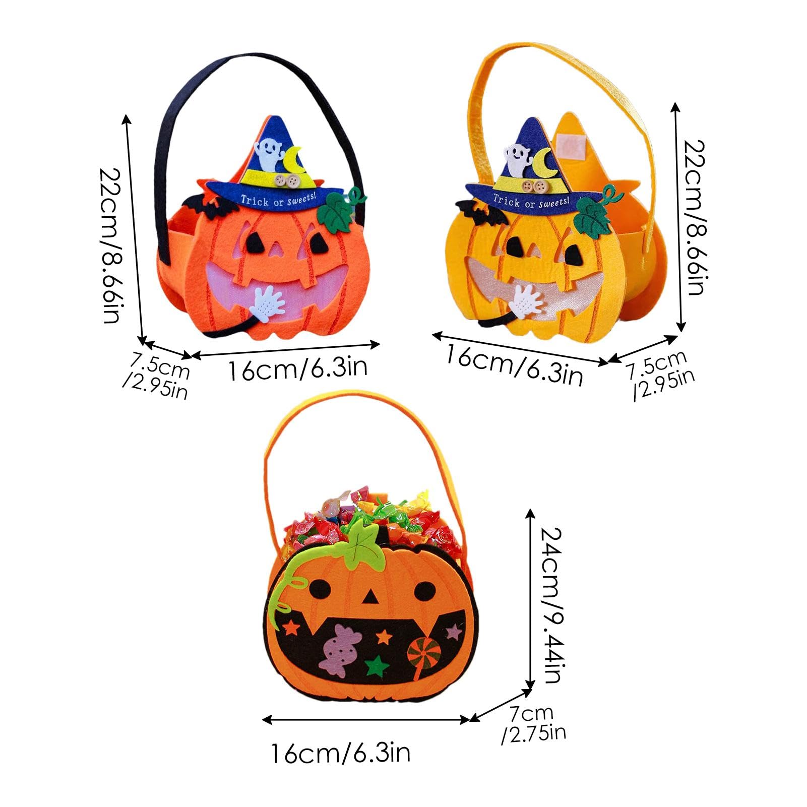 Amazon | ハロウィンかぼちゃバケツ、かぼちゃキャンディーバッグ