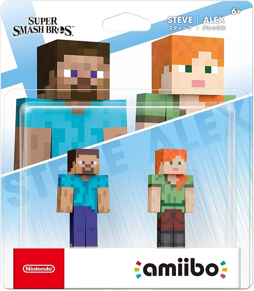 Amazon.com: amiibo™ - Steve + Alex 2-pack - Super Smash Bros