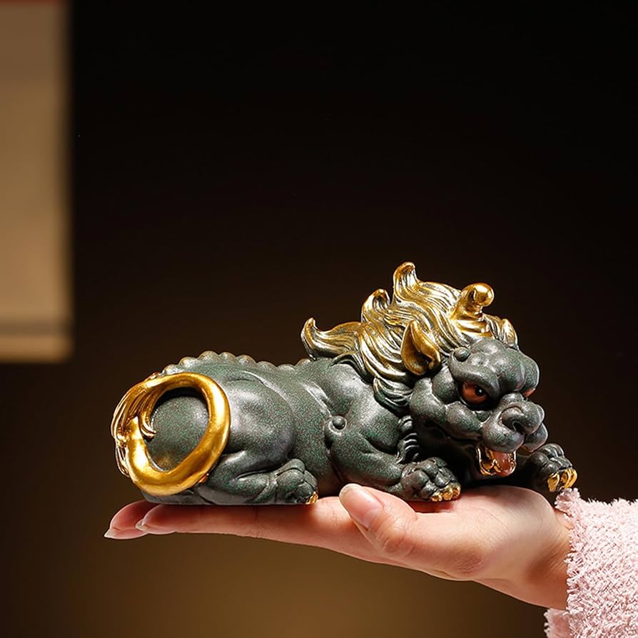 Amazon.co.jp: OBOROZUKI 貔貅 ヒキュウ 金運置き物 偏財運 インテリア