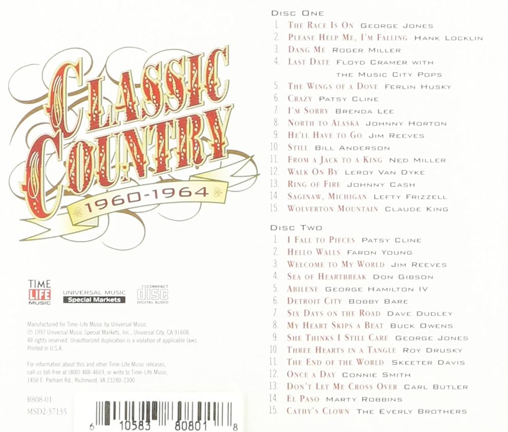 George Jones, Patsy Cline, George Hamilton IV, Buck Owens, Ned