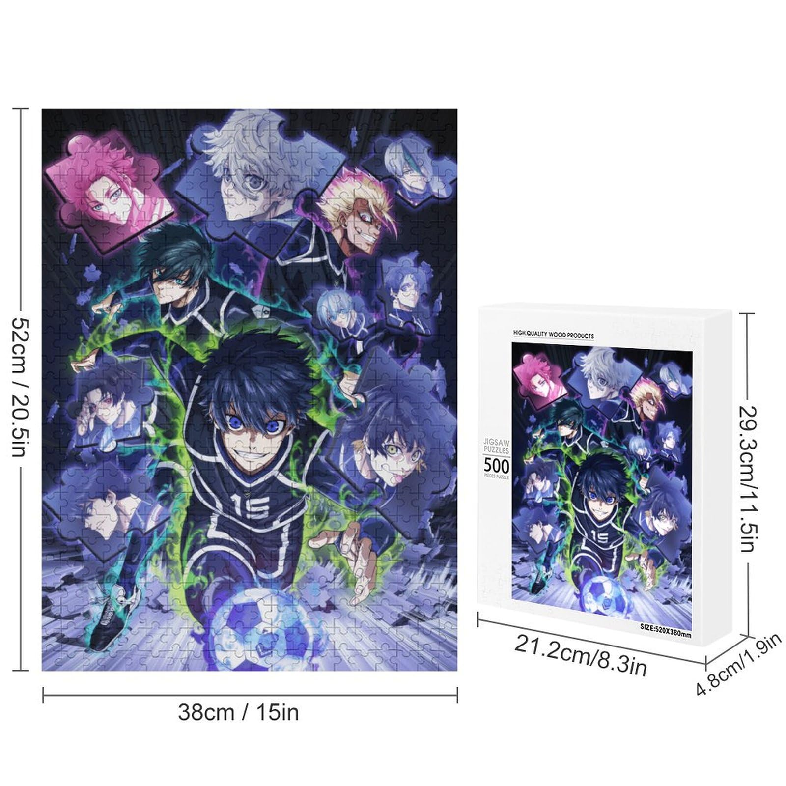 Amazon | ブルーロック ジグソーパズル 500ピース 益智減圧玩具 木製