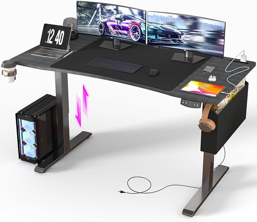 Amazon | NATURE'S SOURCE 【電動昇降・炭素繊維天板・高さ無段階調節