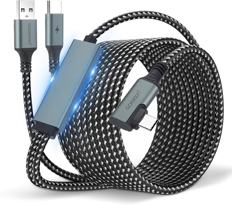 Amazon.co.jp: aceyoon リンクケーブル 6M L字 for Meta Quest 3S / 3